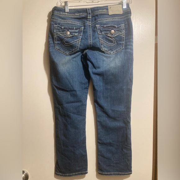 Silver Aiko Mid Length Capri - Picture 2 of 10